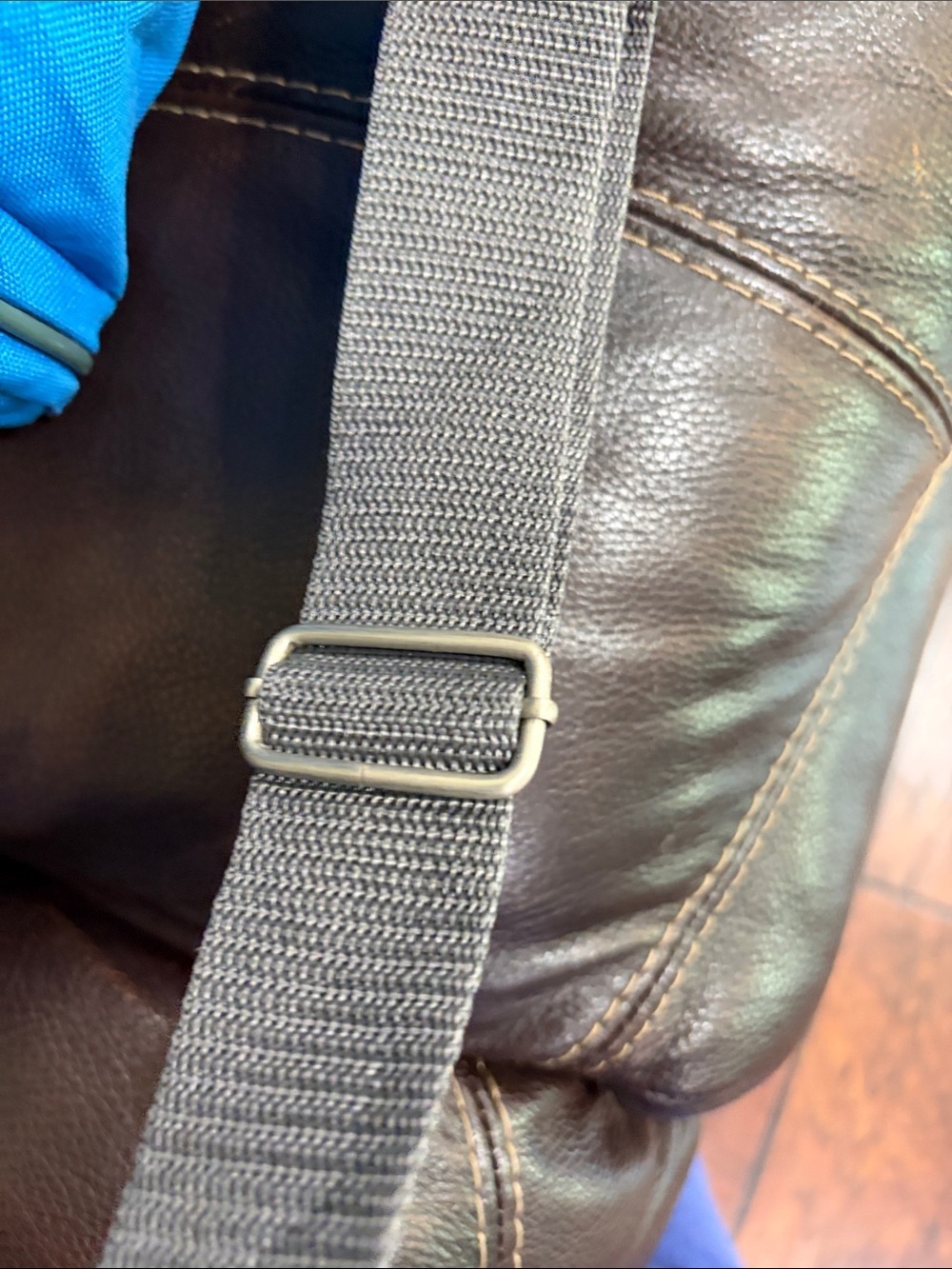 Blue Small Pet Carrier with Gray Straps - Picture 10 of 13